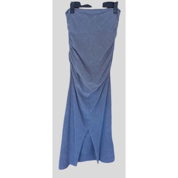James Perse Recycled Brushed Jersey Blue Gray Pencil Skirt Size 00 XXS New W Tag - Picture 11 of 12
